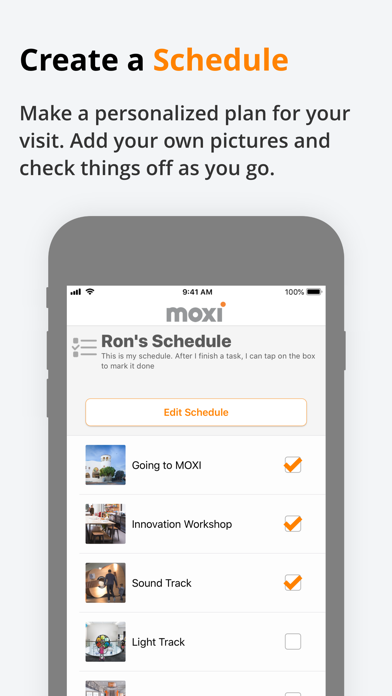 MOXI Accessibility Guide screenshot